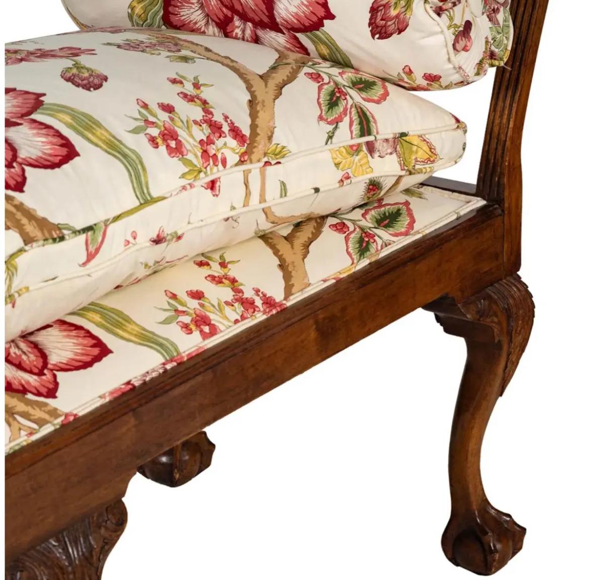 Chaise longue Daybed en acajou Chippendale américain ancien Bon état - En vente à LOS ANGELES, CA