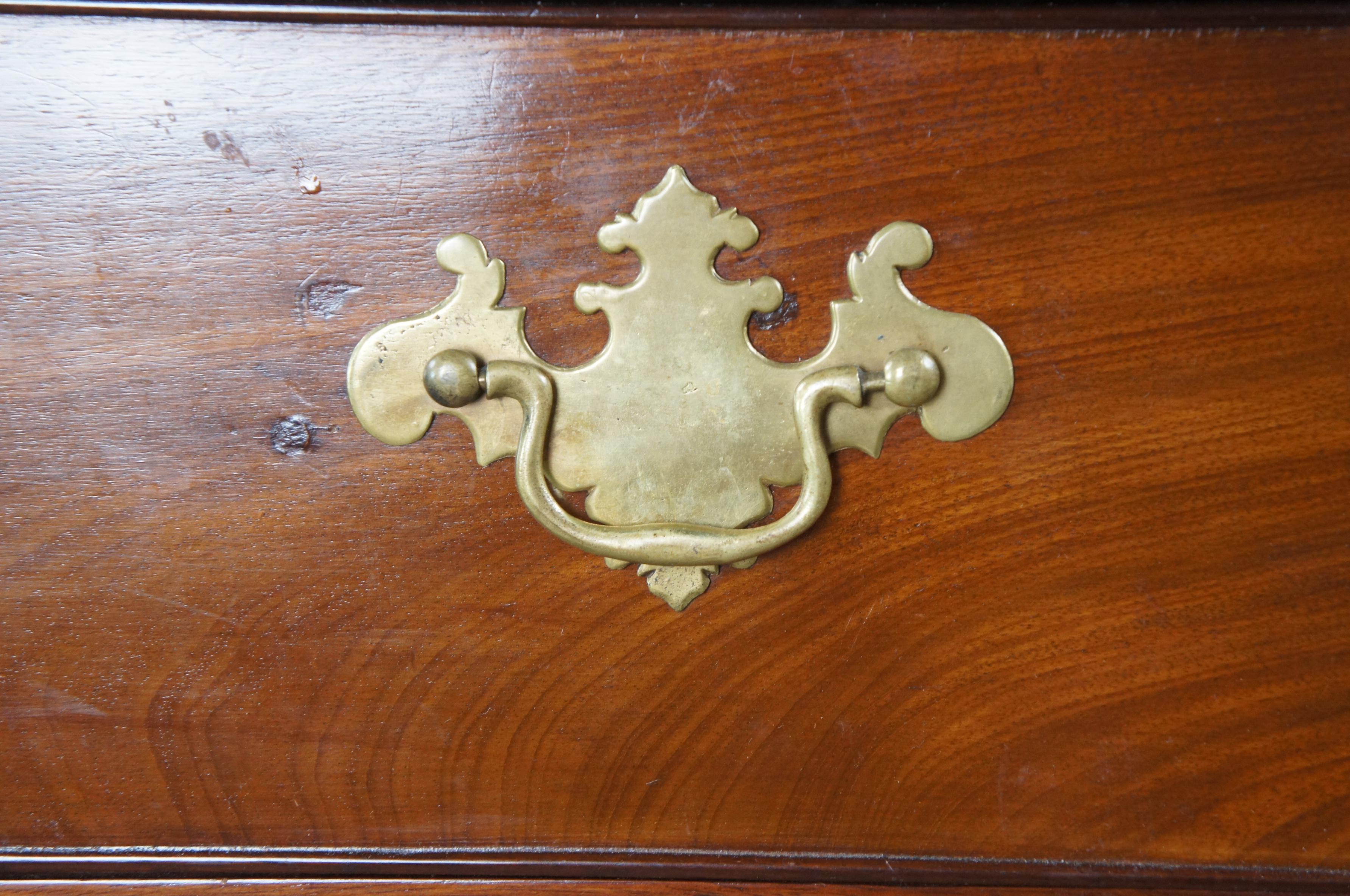 Antike amerikanische Chippendale Mahagoni Truhe auf Brust Highboy Kommode 70
