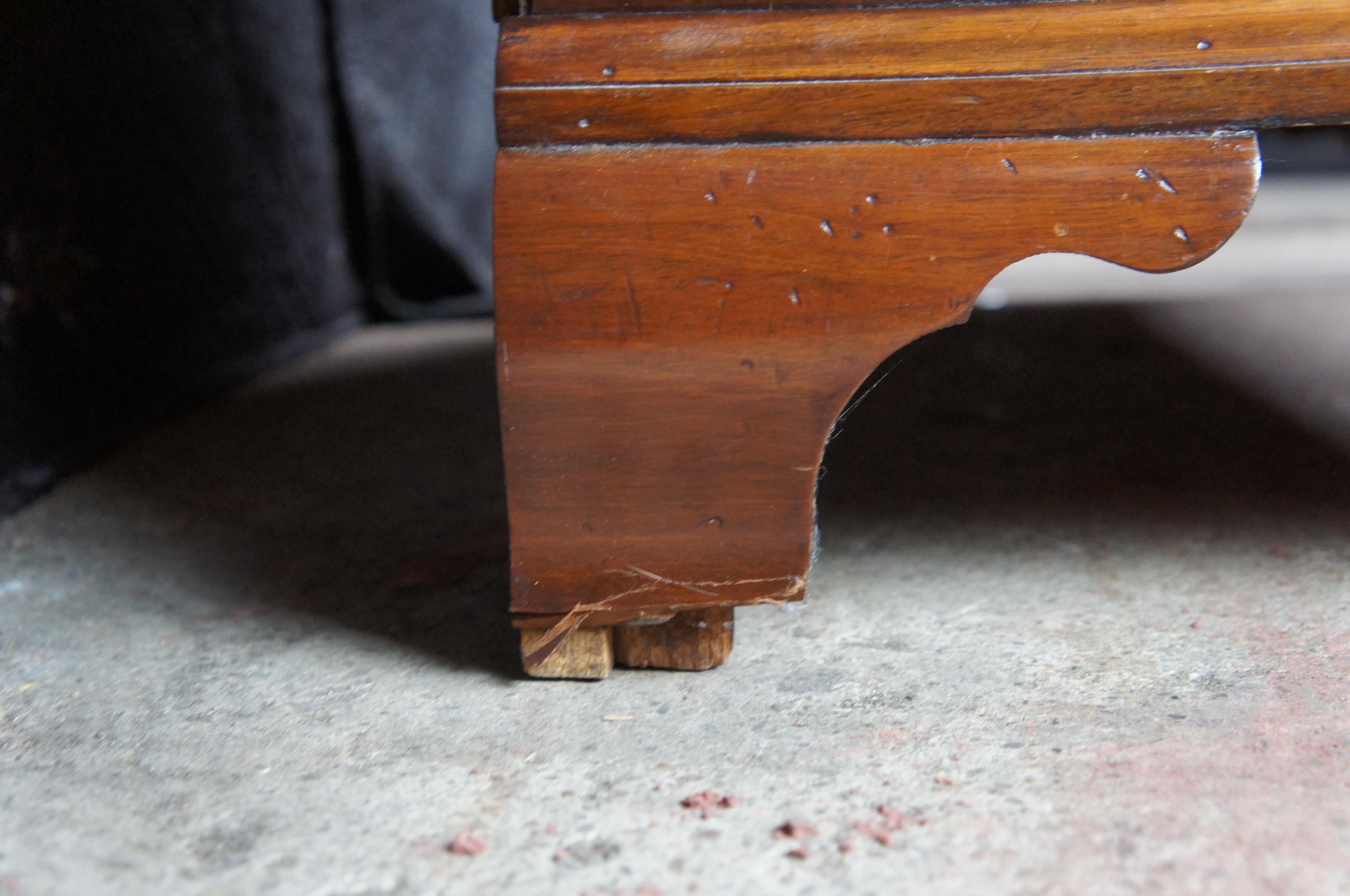 Antike amerikanische Chippendale Mahagoni Truhe auf Brust Highboy Kommode 70