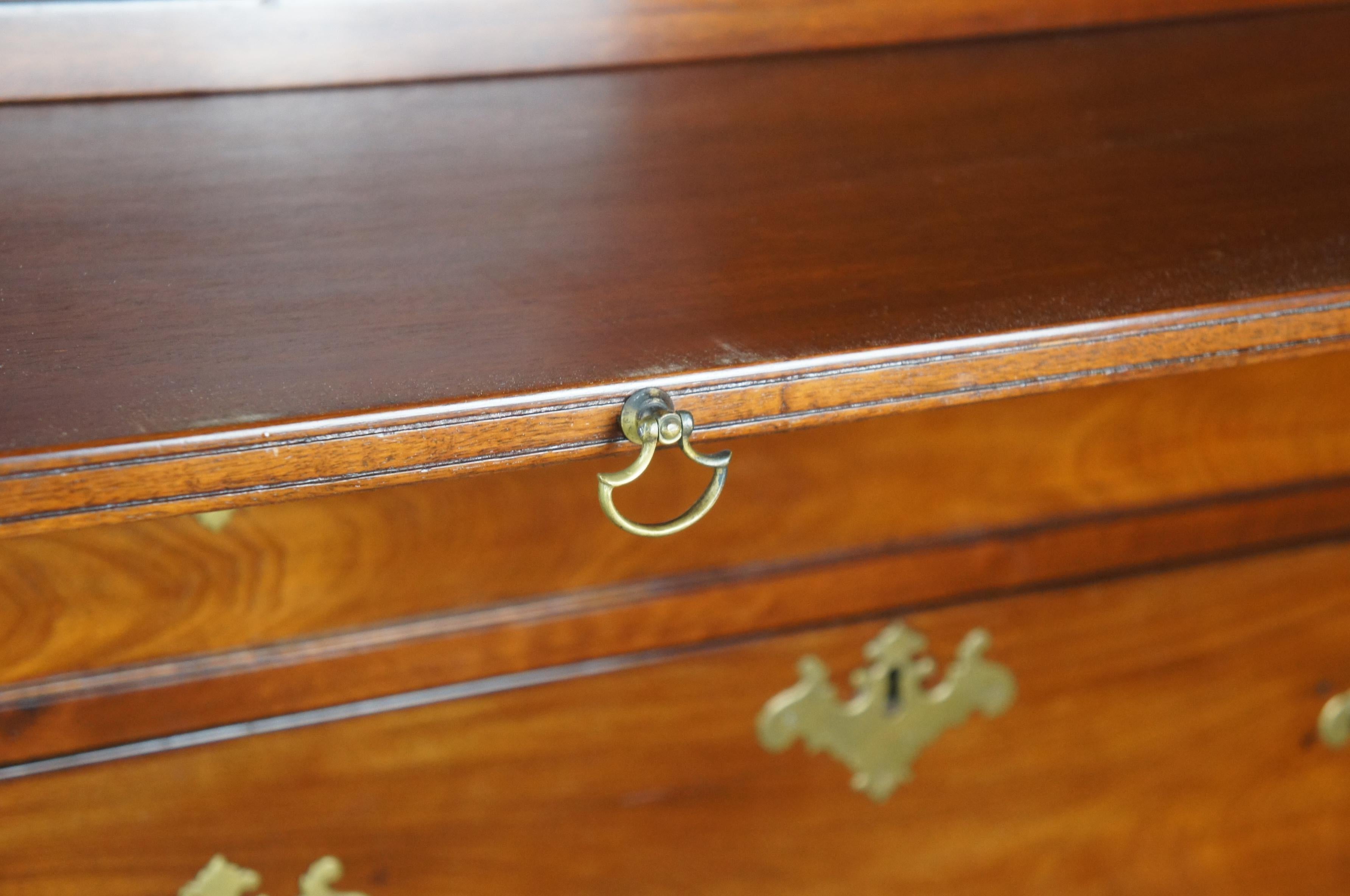 Antike amerikanische Chippendale Mahagoni Truhe auf Brust Highboy Kommode 70