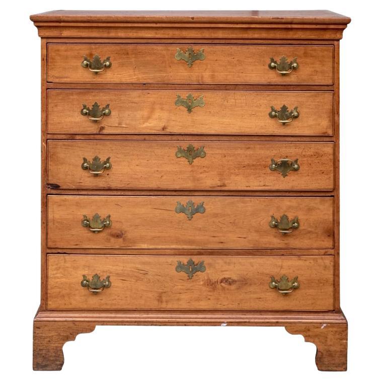 Antique American Chippendale Style Five Drawer Chest