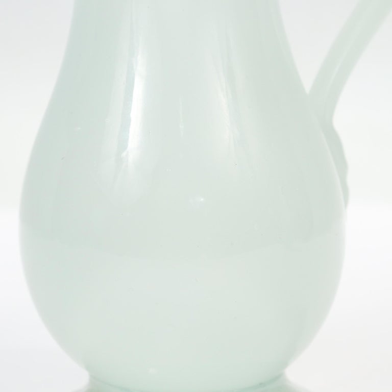 Antique American Clam Broth Glass Creamer or Milk Jug For Sale 5