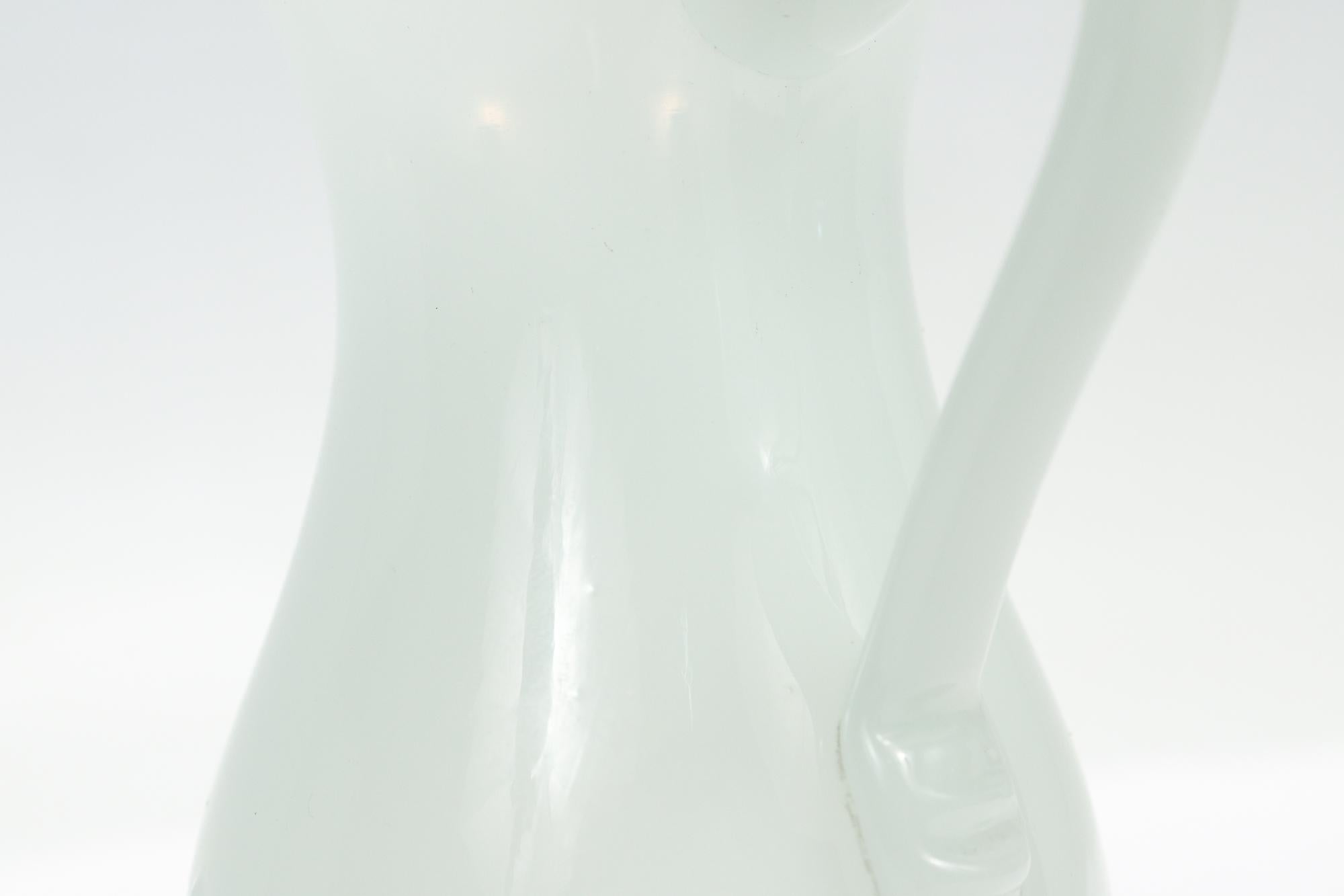 Antique American Clam Broth Glass Creamer or Milk Jug For Sale 3