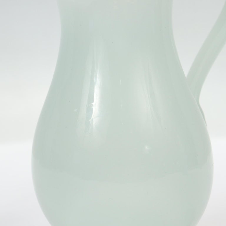 Antique American Clam Broth Glass Creamer or Milk Jug For Sale 3