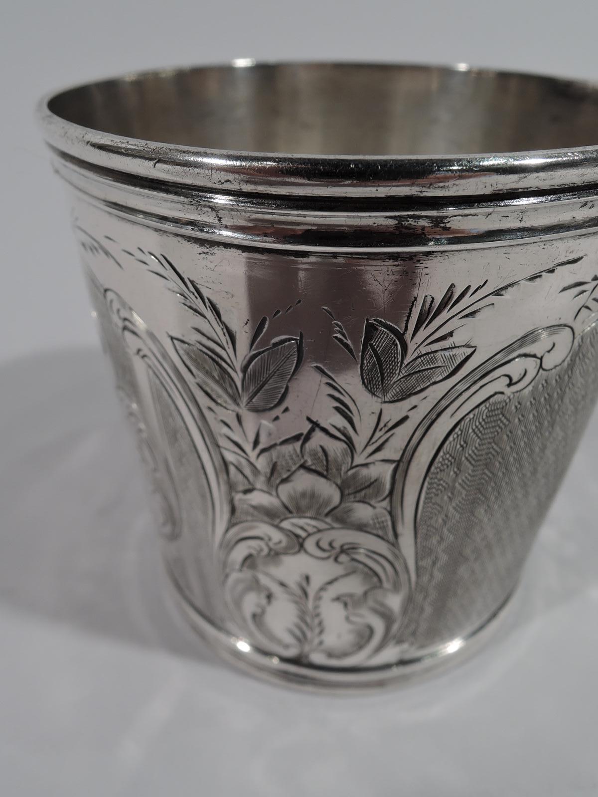 Antique American Classical Coin Silver Baby Cup 1