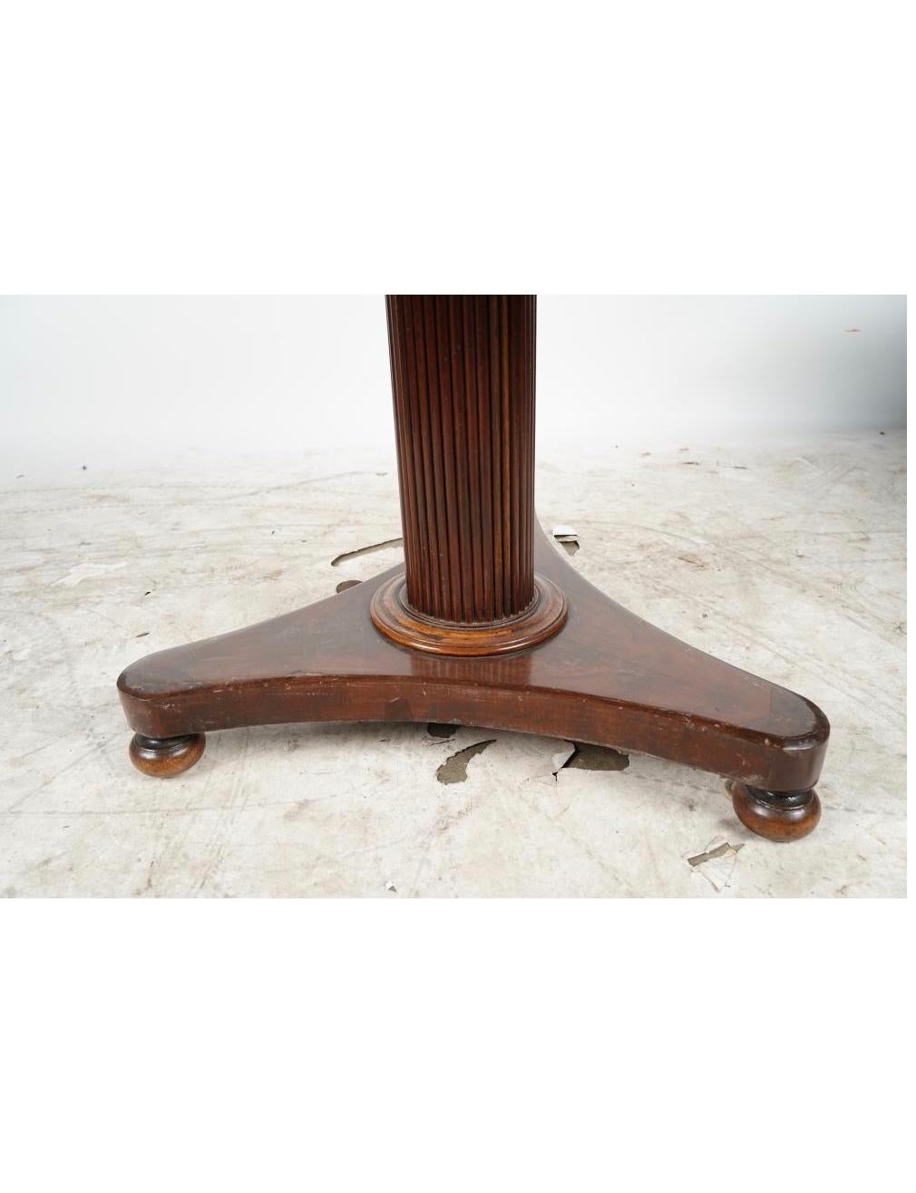 Ebonized Antique American Classical Walnut Center Table With Stag's Leap Inlay Circa 1900 For Sale