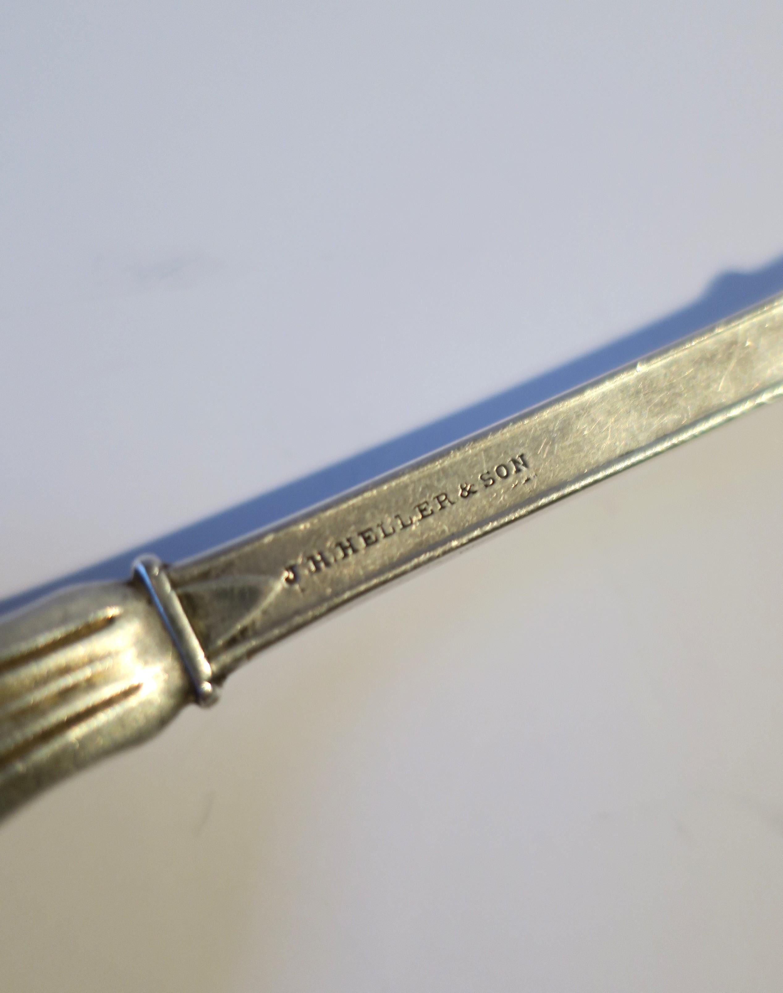 Antico set di cucchiai da portata in argento americano di J. H. Heller & Son, coppia in vendita 6