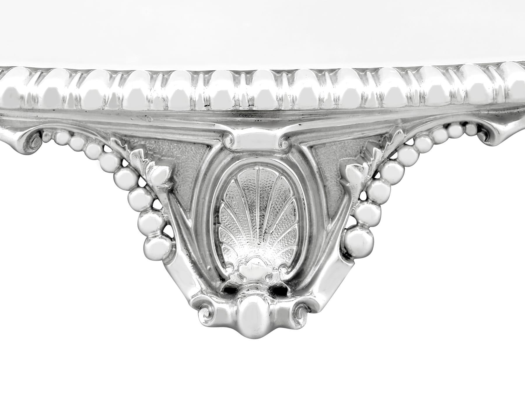 Antico vassoio in argento con monete americane e calici in argento sterling in vendita 6