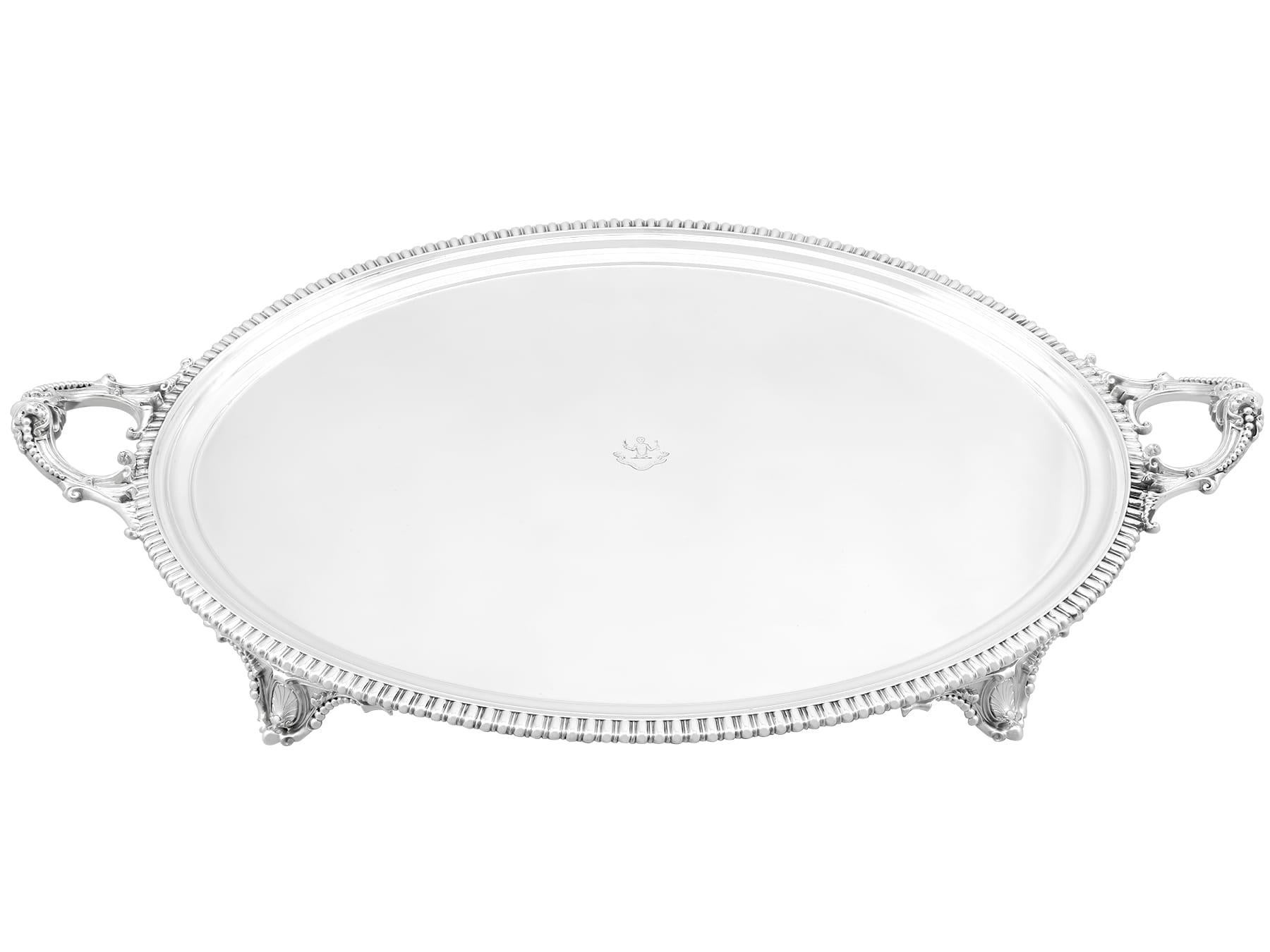 Antico vassoio in argento con monete americane e calici in argento sterling in vendita 2