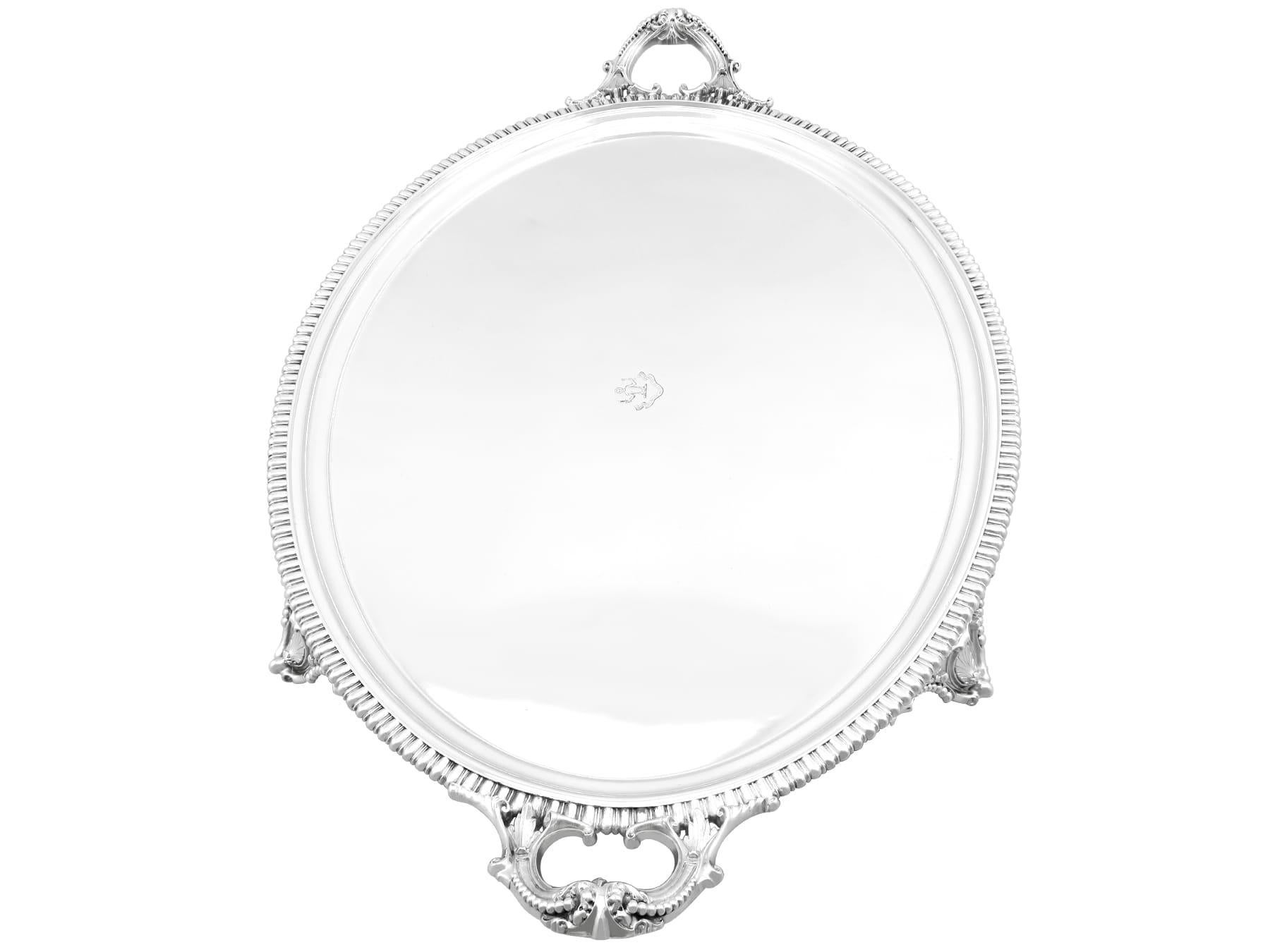 Antico vassoio in argento con monete americane e calici in argento sterling in vendita 4
