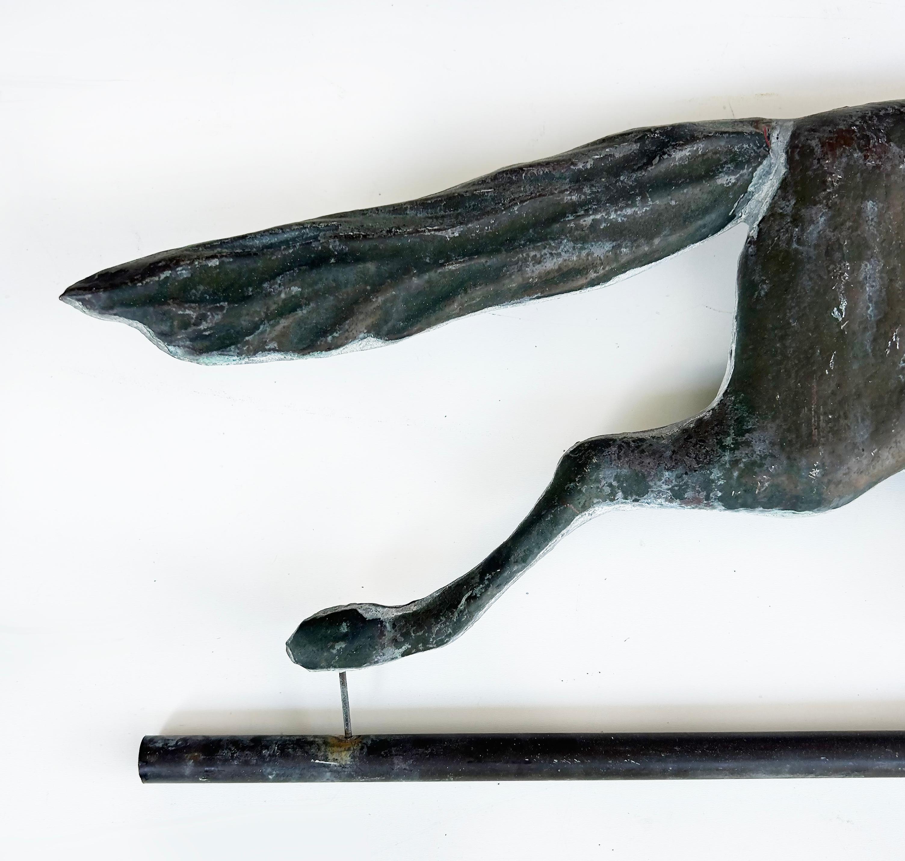 American Classical Antique American Copper Pacing Horse Weathervane from New England