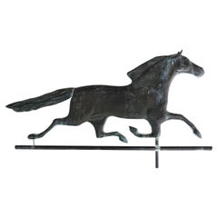 Antique American Copper Pacing Horse Weathervane from New England