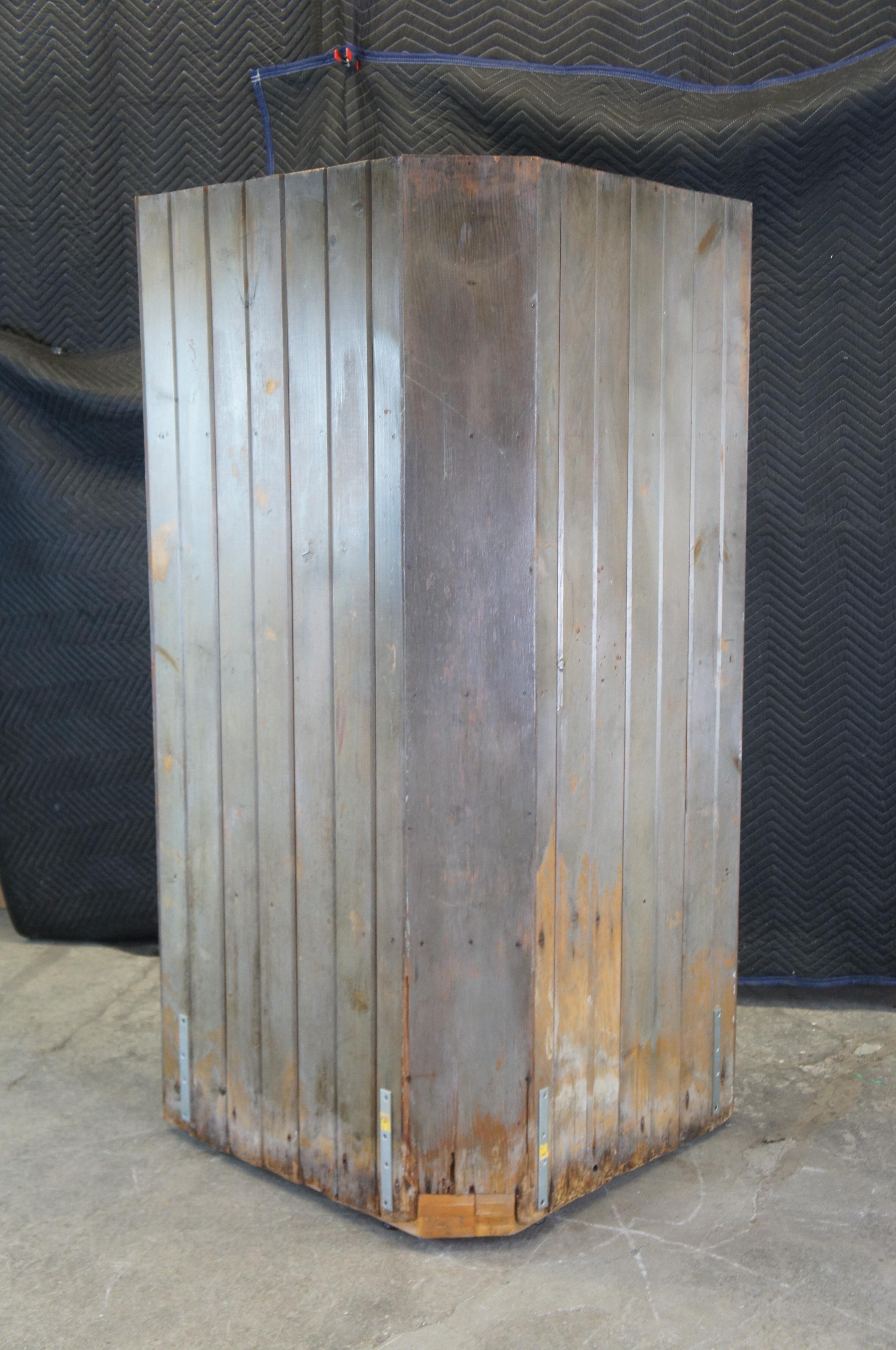 Antique American Country Farmhouse Pine Beadboard Corner Cabinet Pantry Cupboard 7