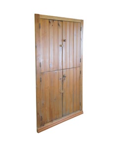 Antique American Country Farmhouse Pine Beadboard Corner Cabinet Pantry Cupboard