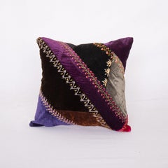 Antique American Crazy Quilt Pillow Cover, Early 20th C