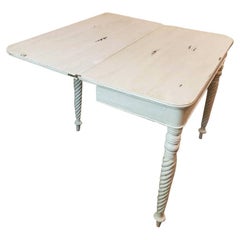 Antique American Distressed Fold-Over Flip-Top Morphing Table 