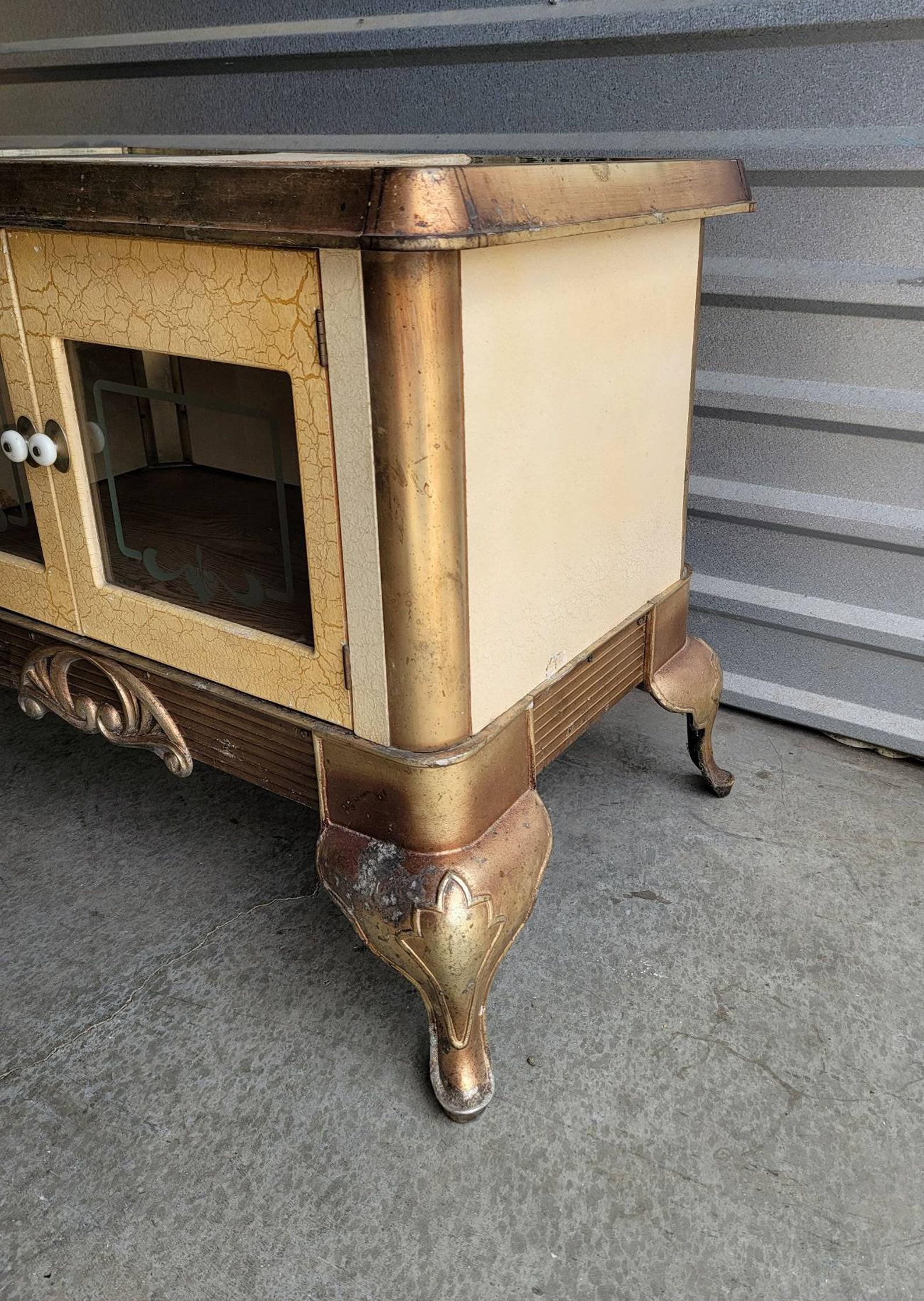 Art Deco Antique American Early Kitchen Stove Now Console Table For Sale