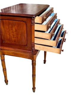 Antique American Eastlake Carved Walnut Silverware or Jewelry Chest