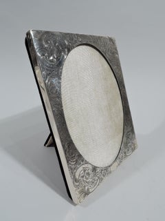 Antique American Edwardian Art Nouveau Sterling Silver Picture Frame