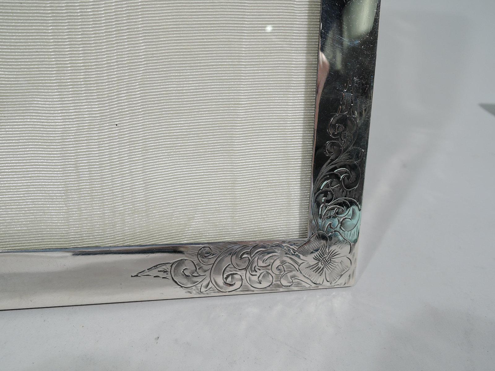 North American Antique American Edwardian Art Nouveau Sterling Silver Picture Frame