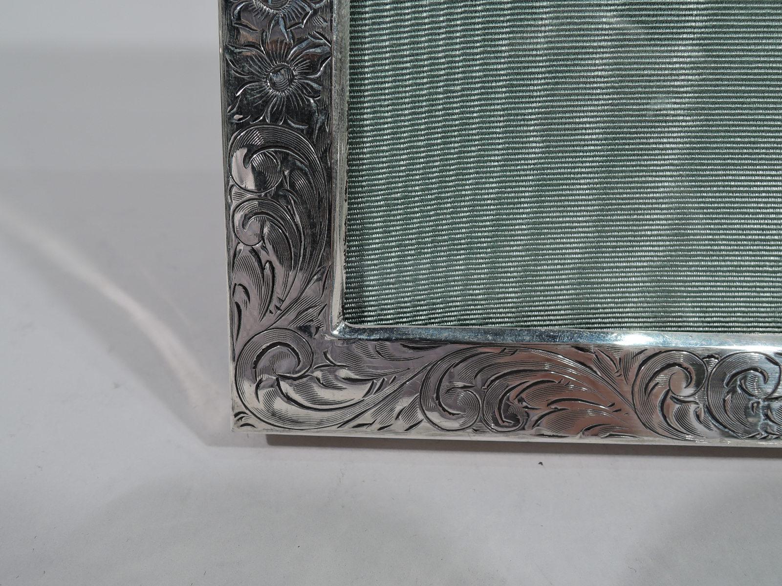 North American Antique American Edwardian Art Nouveau Sterling Silver Picture Frame