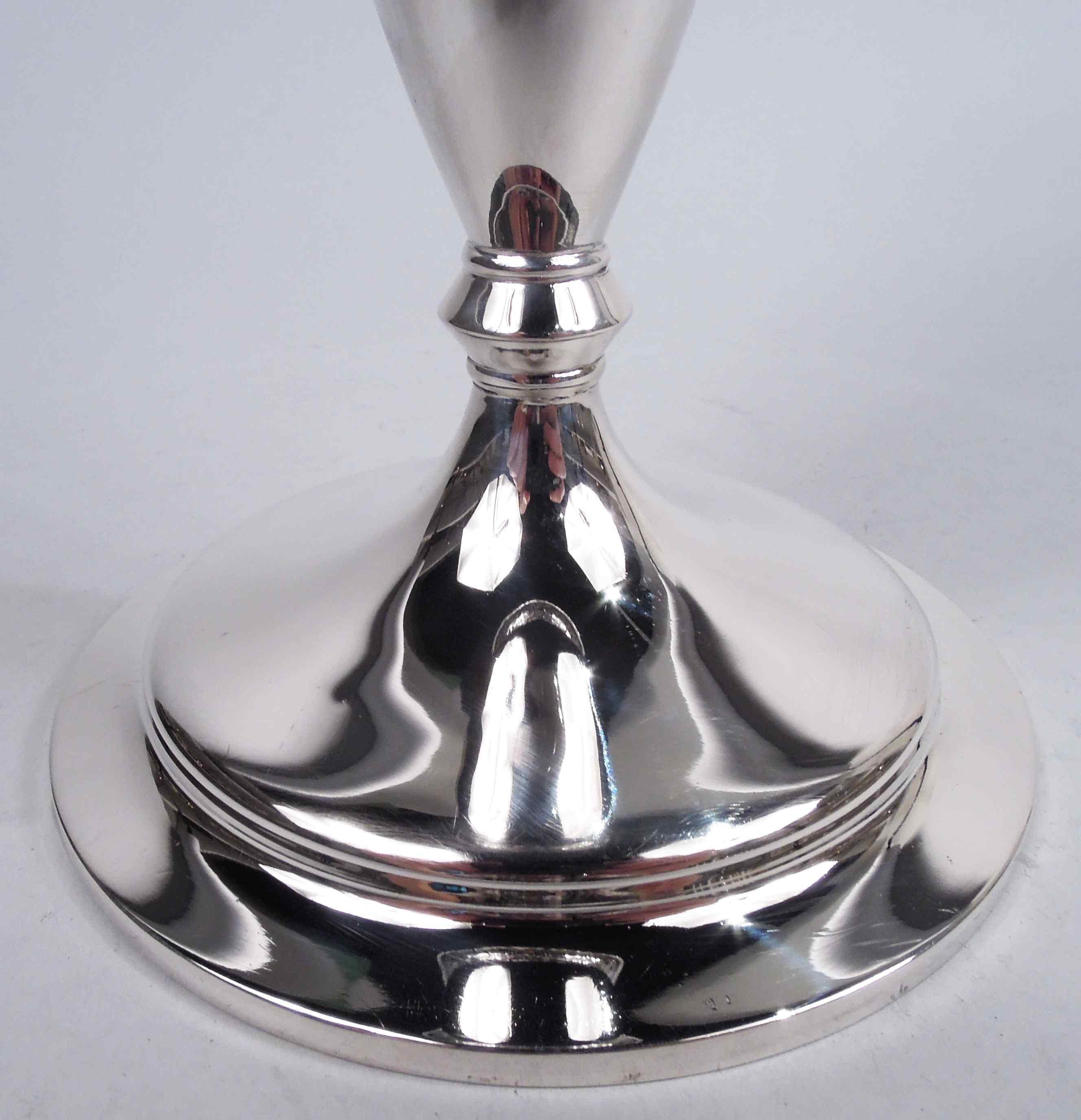20th Century Antique American Edwardian Art Nouveau Sterling Silver Vase
