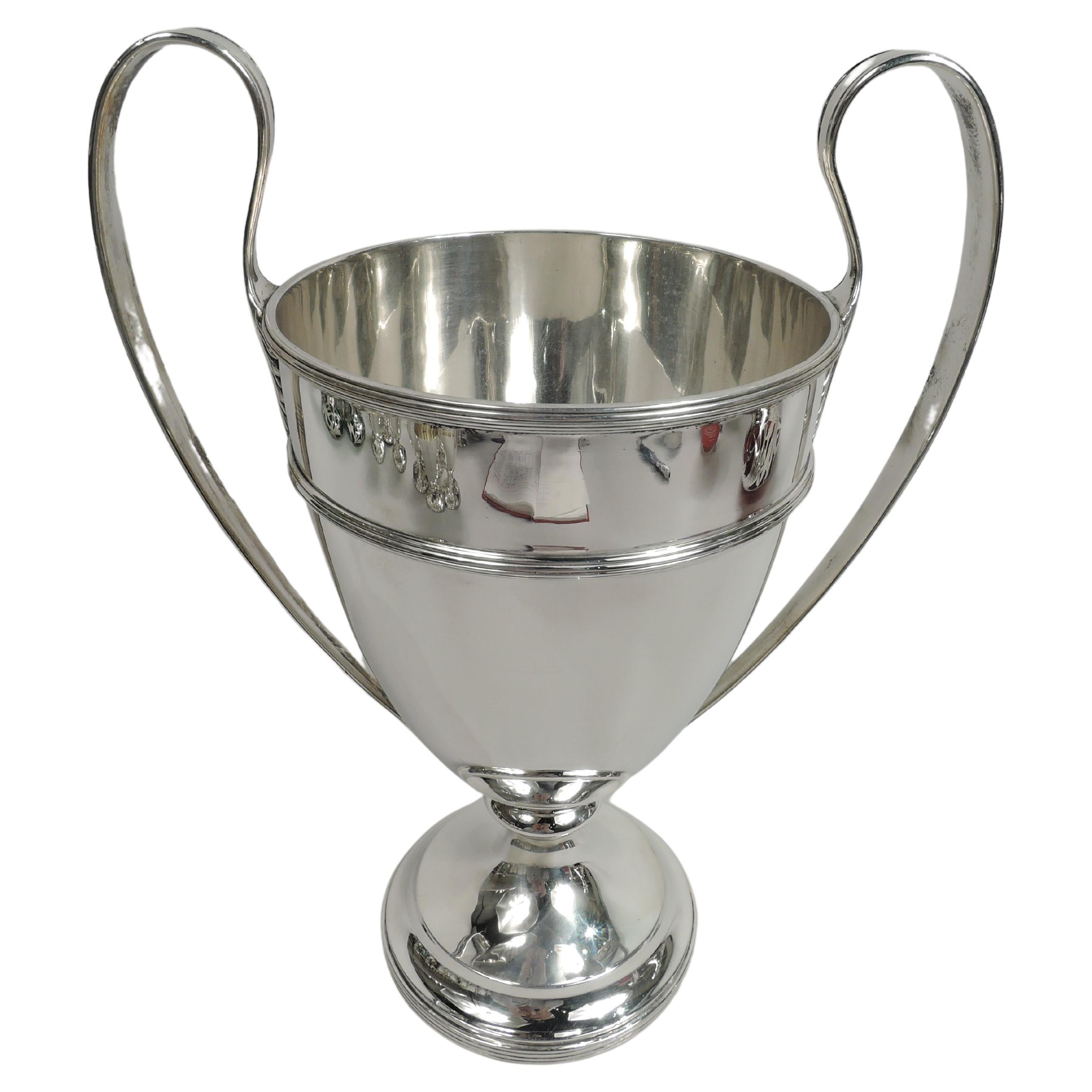 Antique American Edwardian Classical Amphora Trophy Cup