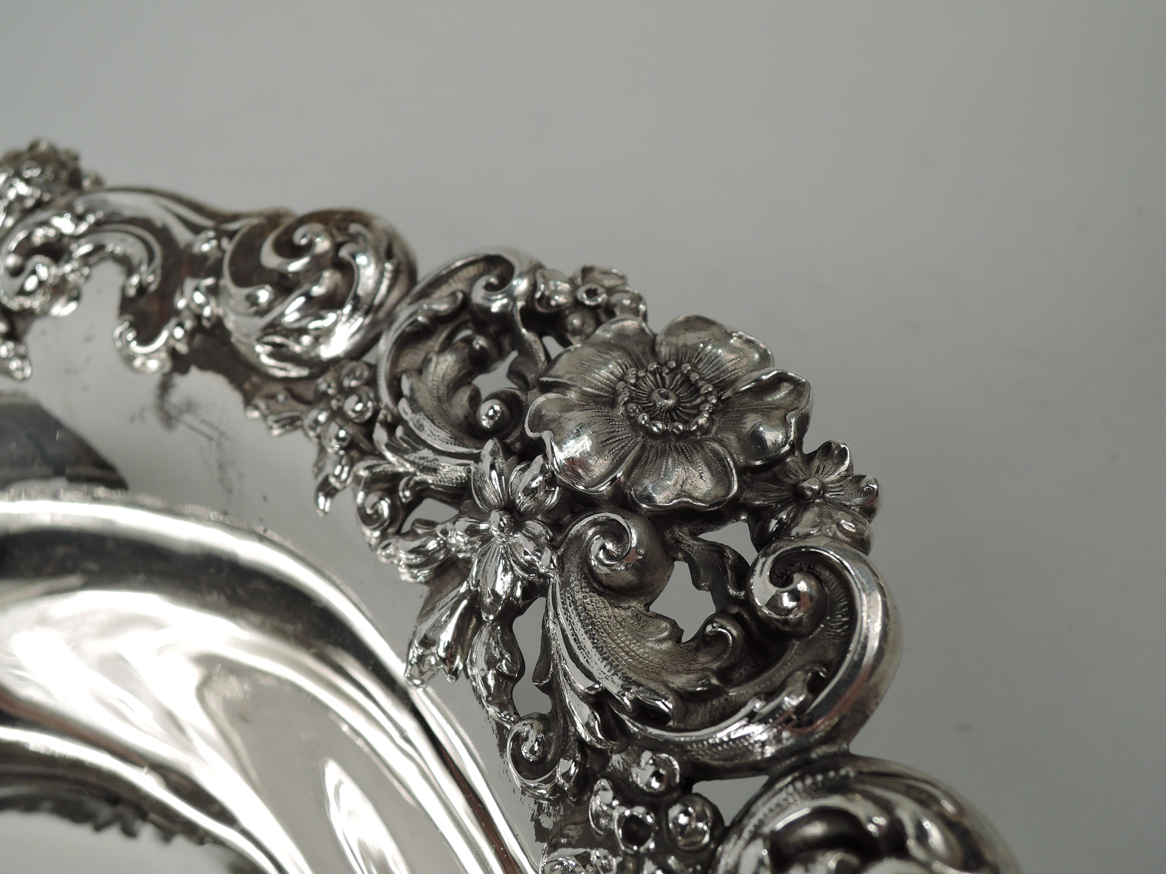 20th Century Antique American Edwardian Classical Sterling Silver Bowl For Sale