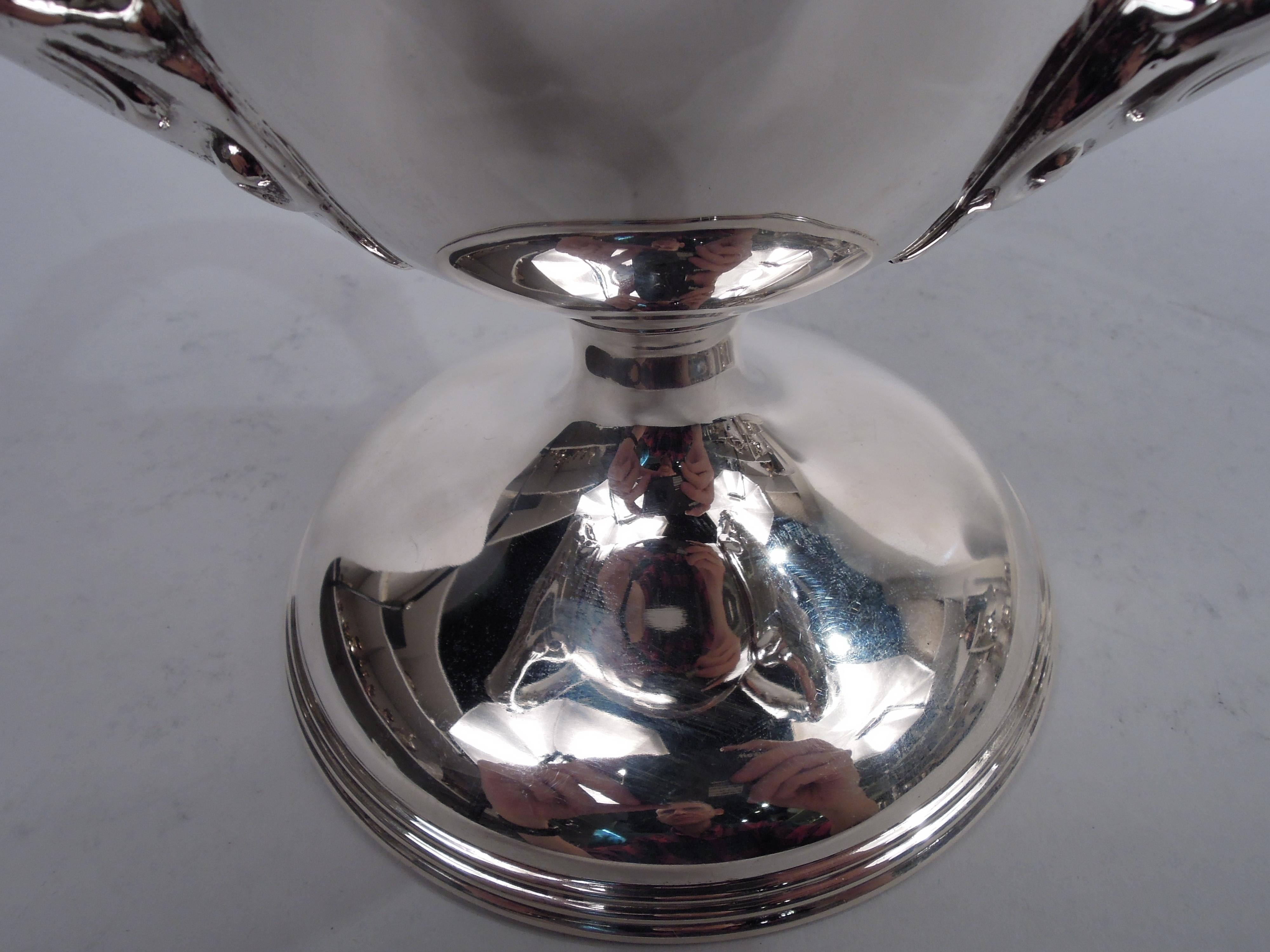 20th Century Antique American Edwardian Classical Sterling Silver Loving Cup Trophy For Sale