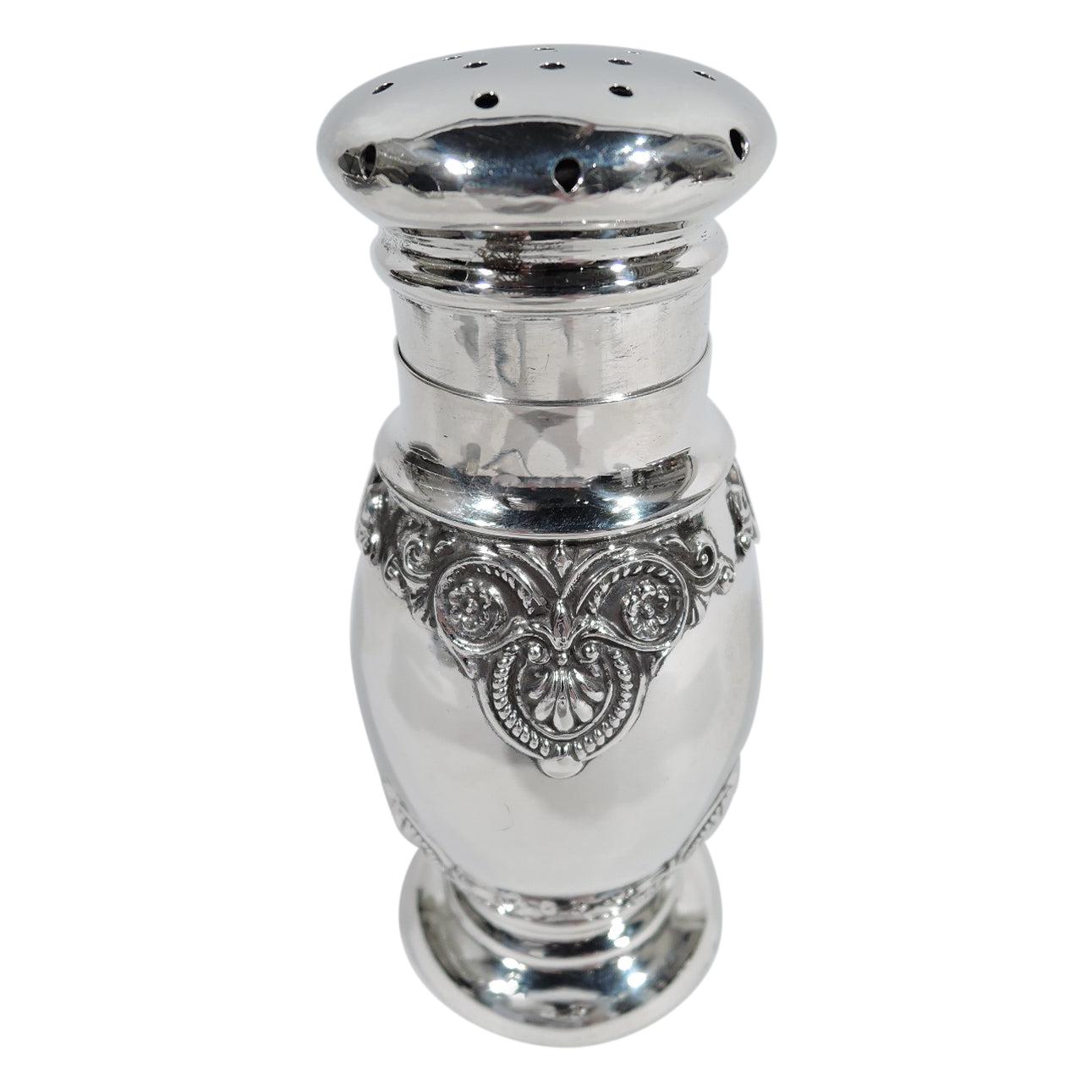 Antique American Edwardian Classical Sterling Silver Sugar Shaker