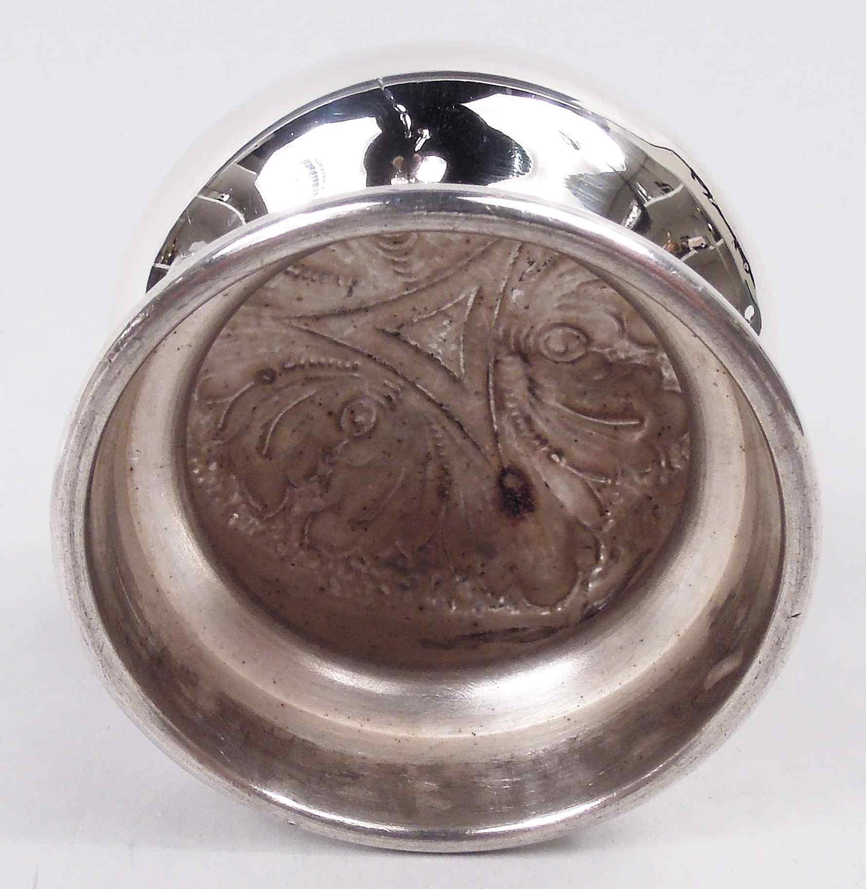 Antique American Edwardian Classical Sterling Silver Tea Caddy For Sale 1