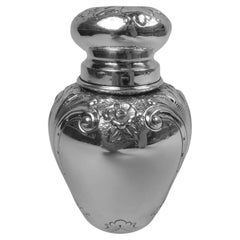 Cucharilla para el té de plata de ley clásica eduardiana americana antigua