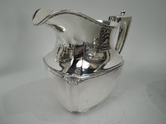 Antique American Edwardian Classical Sterling Silver Water Pitcher