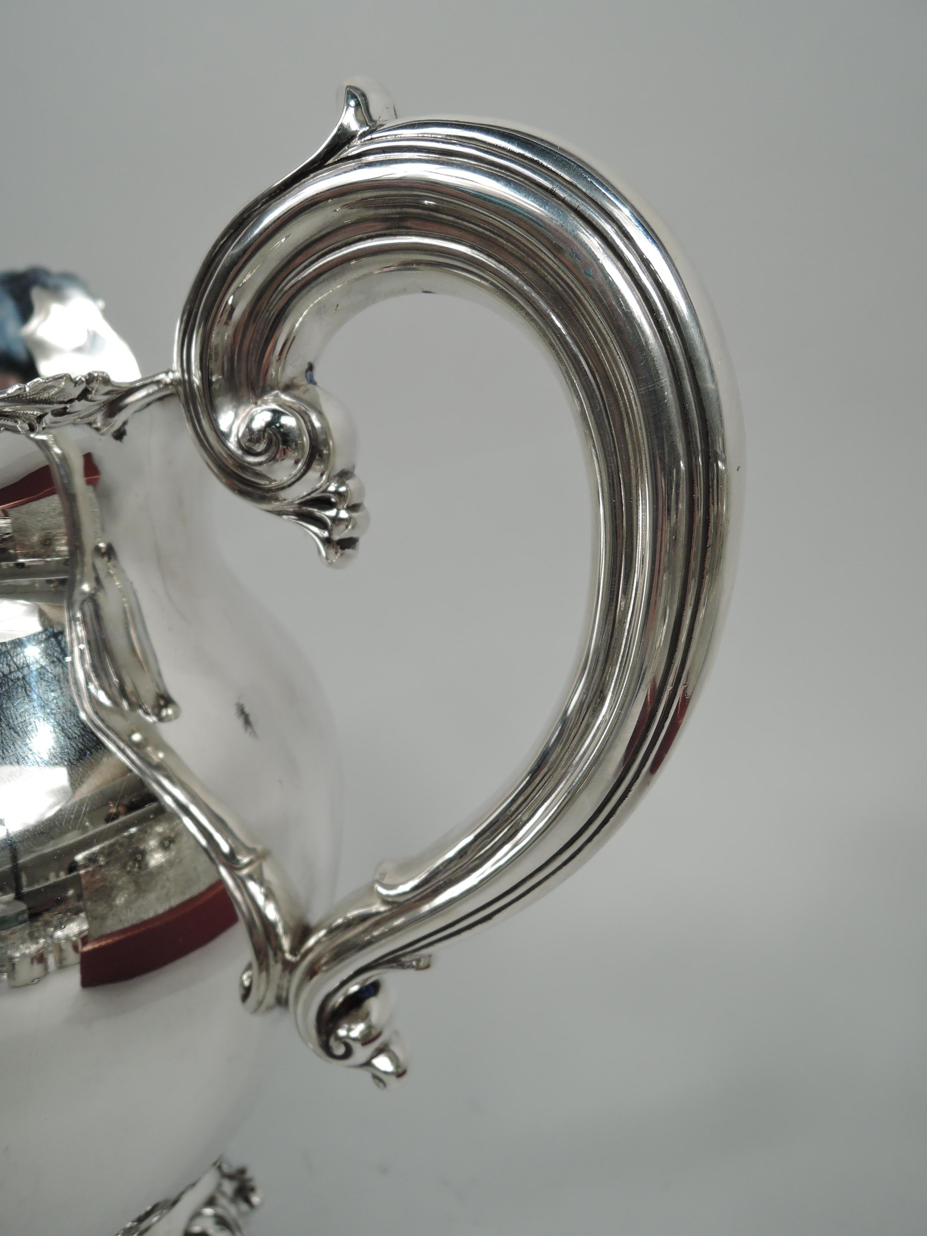 20th Century Antique American Edwardian Classical Sterling Silver Water Pitcher For Sale