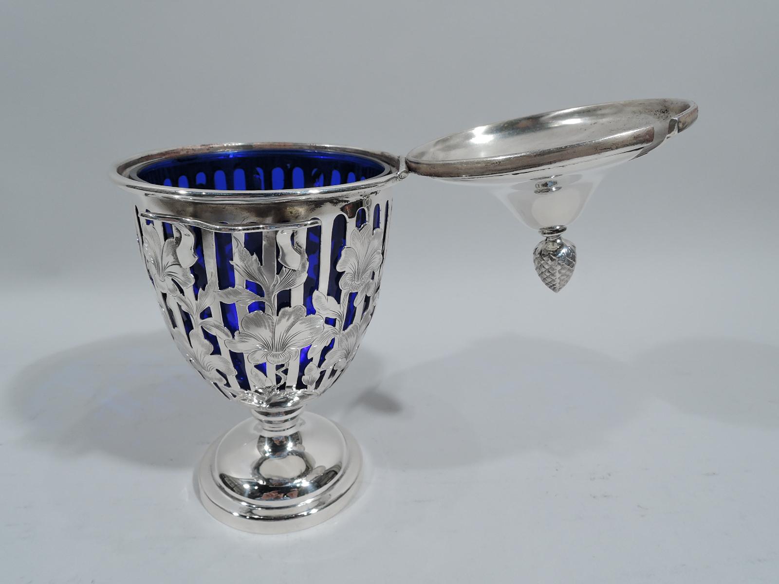 20th Century Antique American Edwardian Georgian Sterling Silver Jam Jar