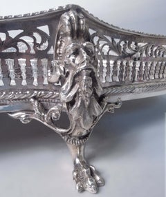 Antique American Edwardian Neoclassical Centerpiece Gallery Tray