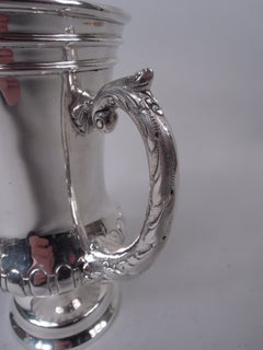 Antigua copa trofeo americana eduardiana neoclásica de plata de ley de 7 pulgadas