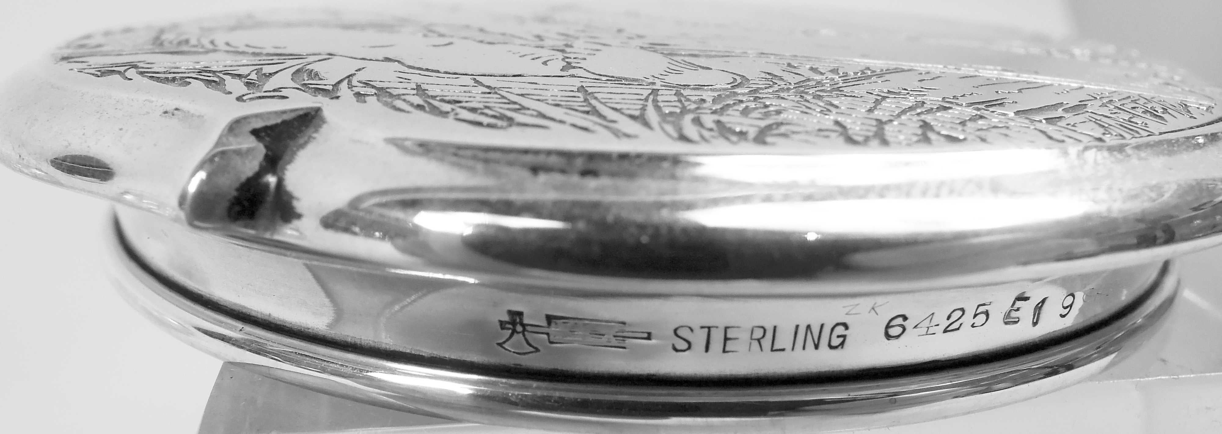 Antique American Edwardian Nursery Rhyme Vanity Jar in vendita 1