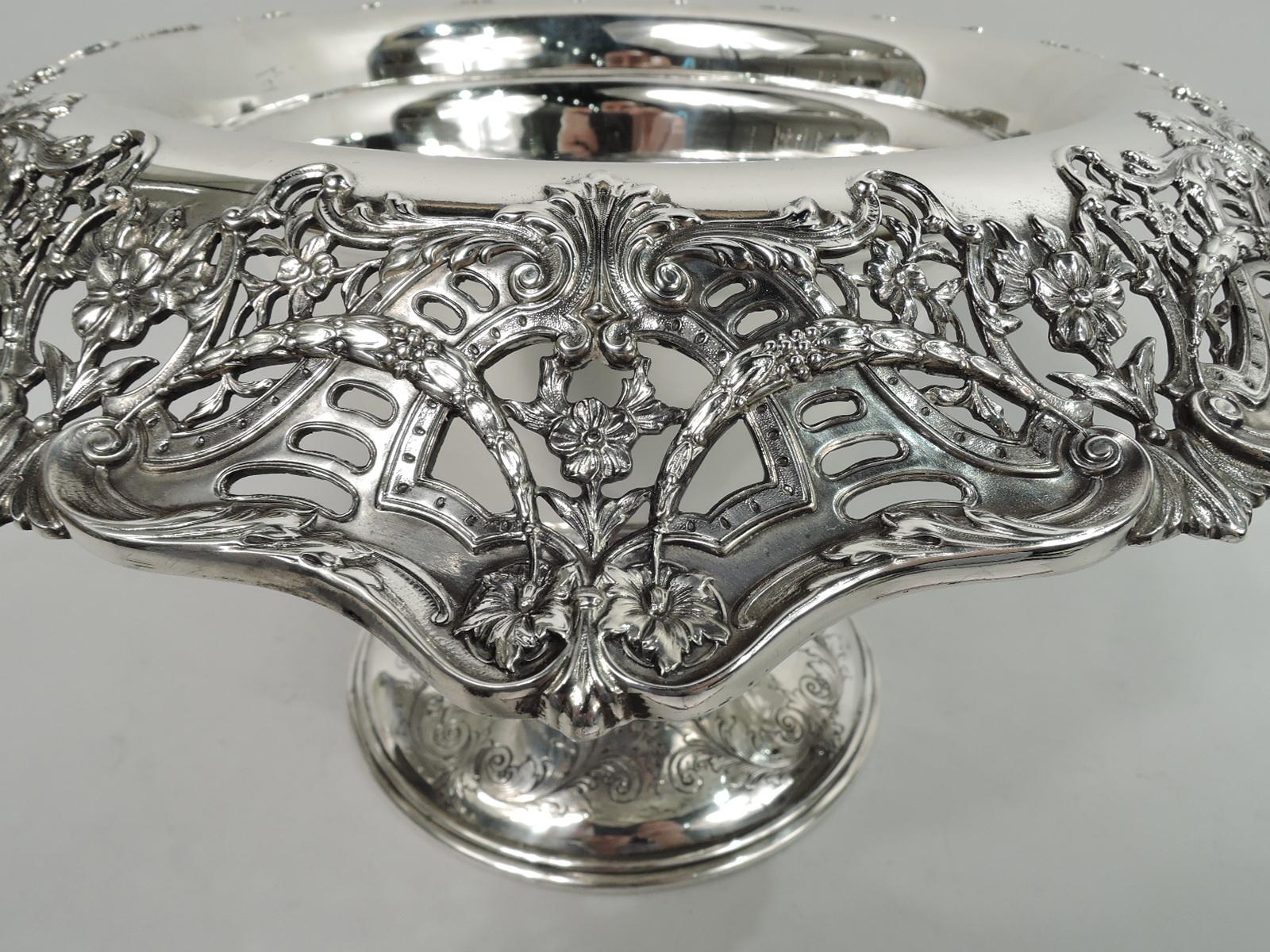 20th Century Antique American Edwardian Regency Sterling Silver Centerpiece Bowl