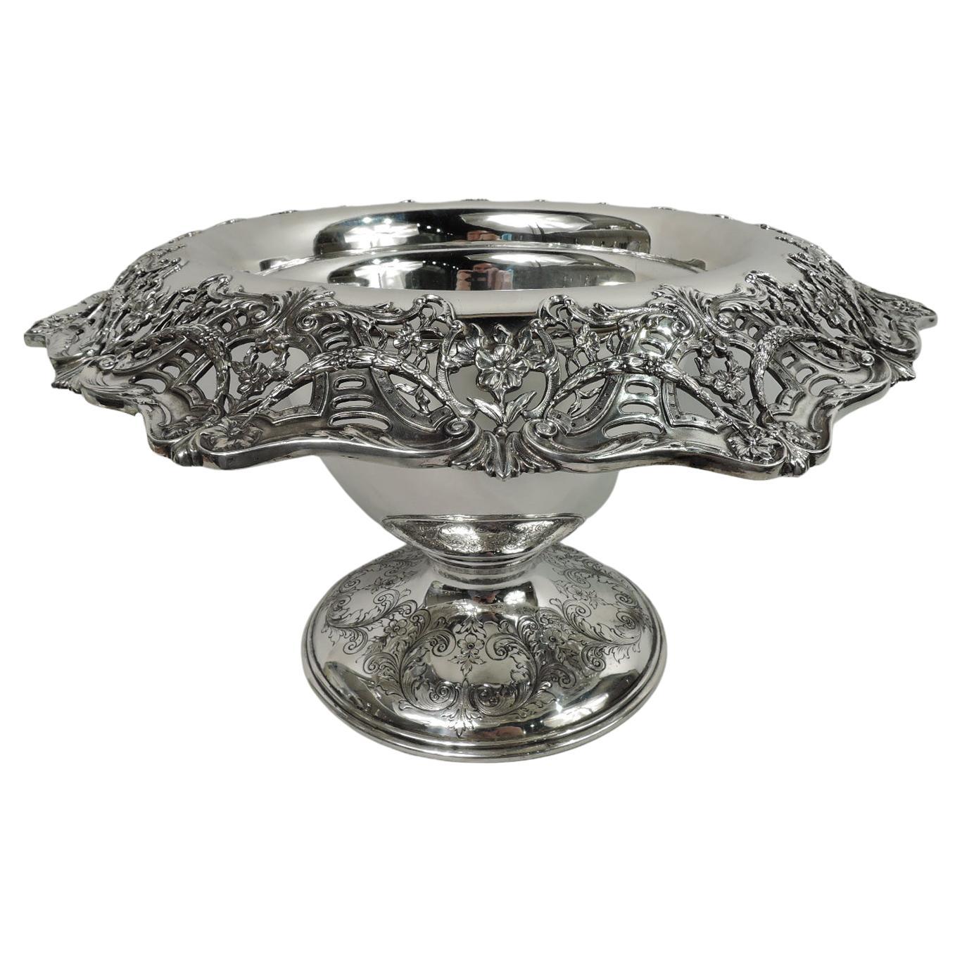 Antique American Edwardian Regency Sterling Silver Centerpiece Bowl