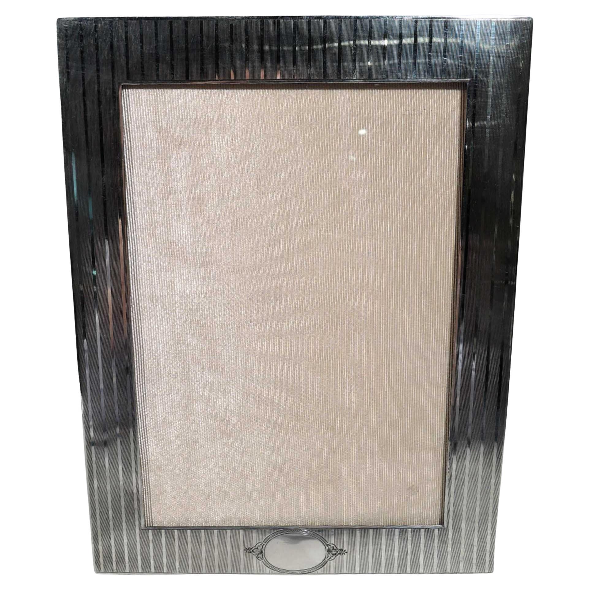 Antique American Edwardian Regency Sterling Silver Picture Frame For Sale