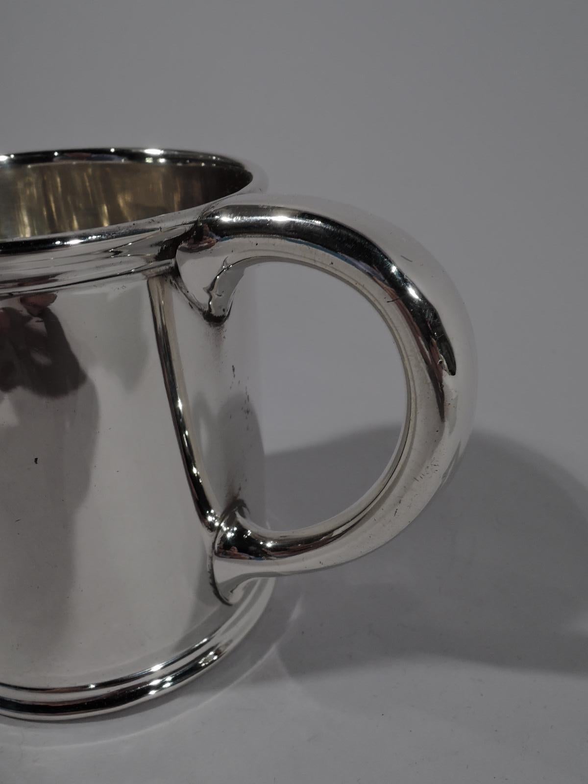 20th Century Antique American Edwardian Sterling Silver Baby Cup by JE Caldwell