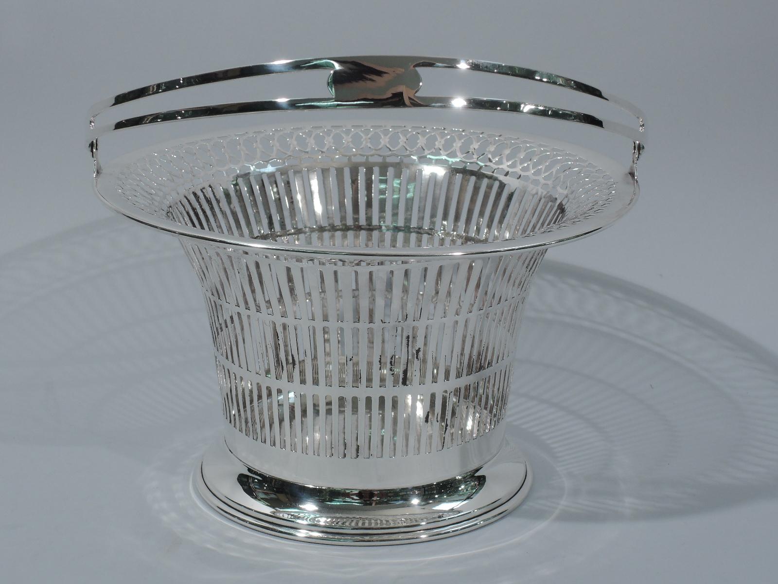 20th Century Antique American Edwardian Sterling Silver Basket by Meriden Britannia