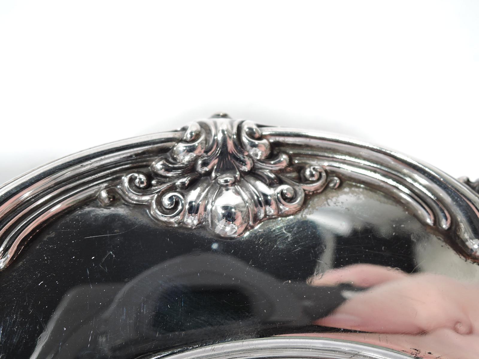 Antique American Edwardian Sterling Silver Butter Dish In Excellent Condition In New York, NY