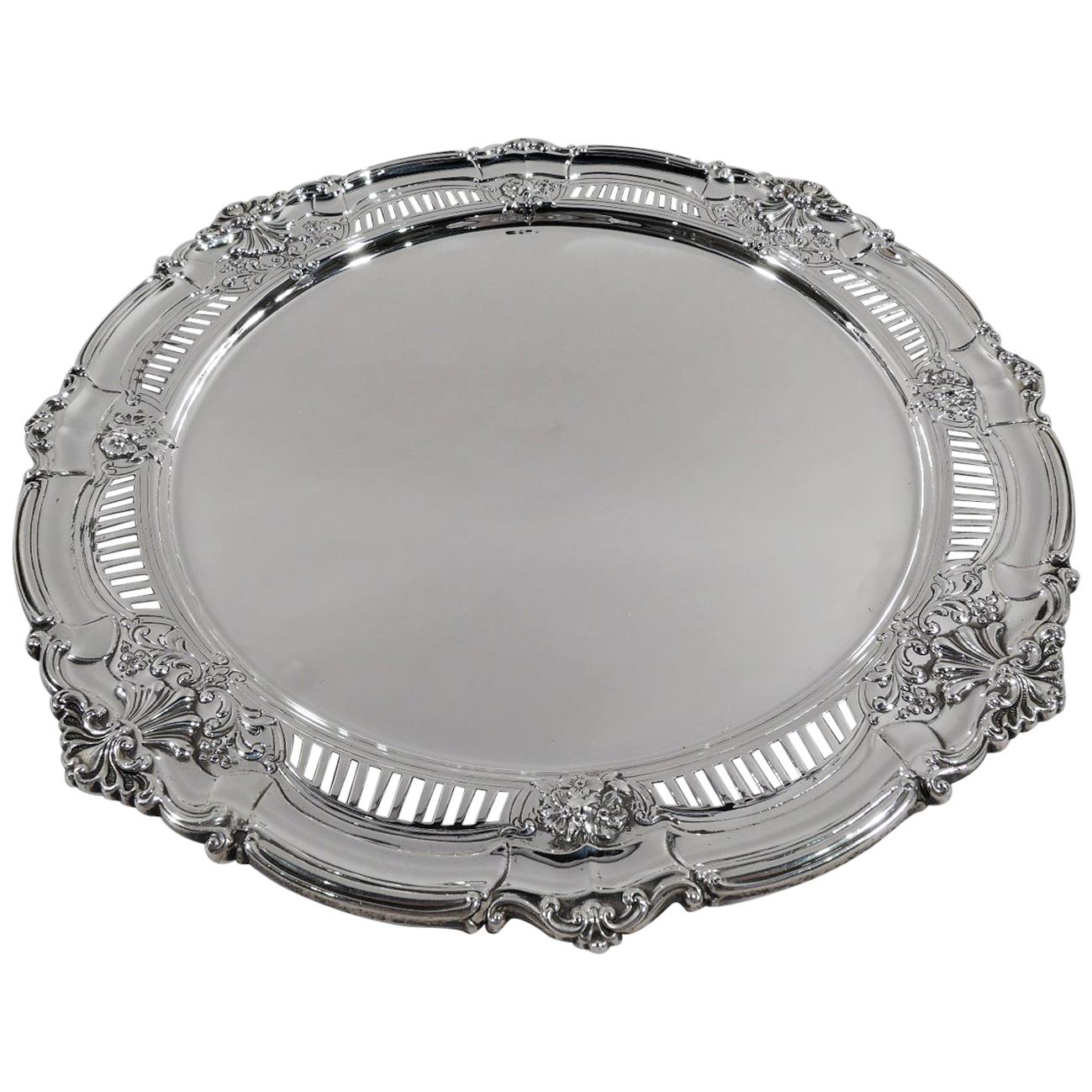 Antique American Edwardian Sterling Silver Cake Plate