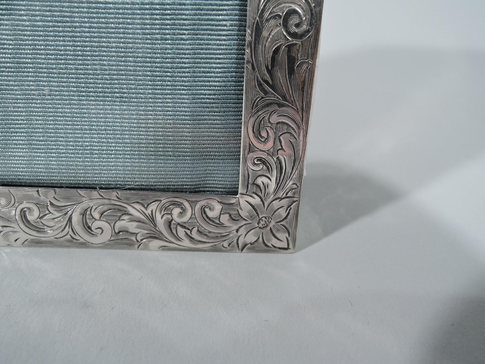 Antique American Edwardian Sterling Silver Picture Frame 2