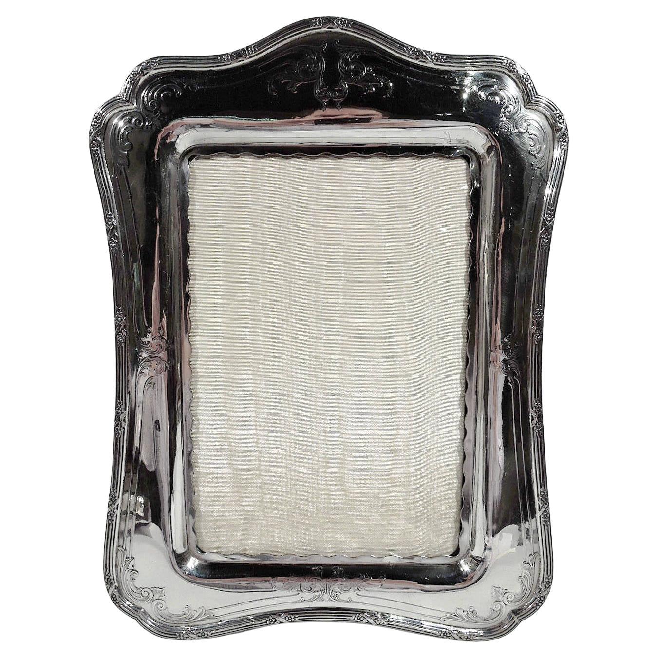 Antiguo marco eduardiano americano de plata de ley