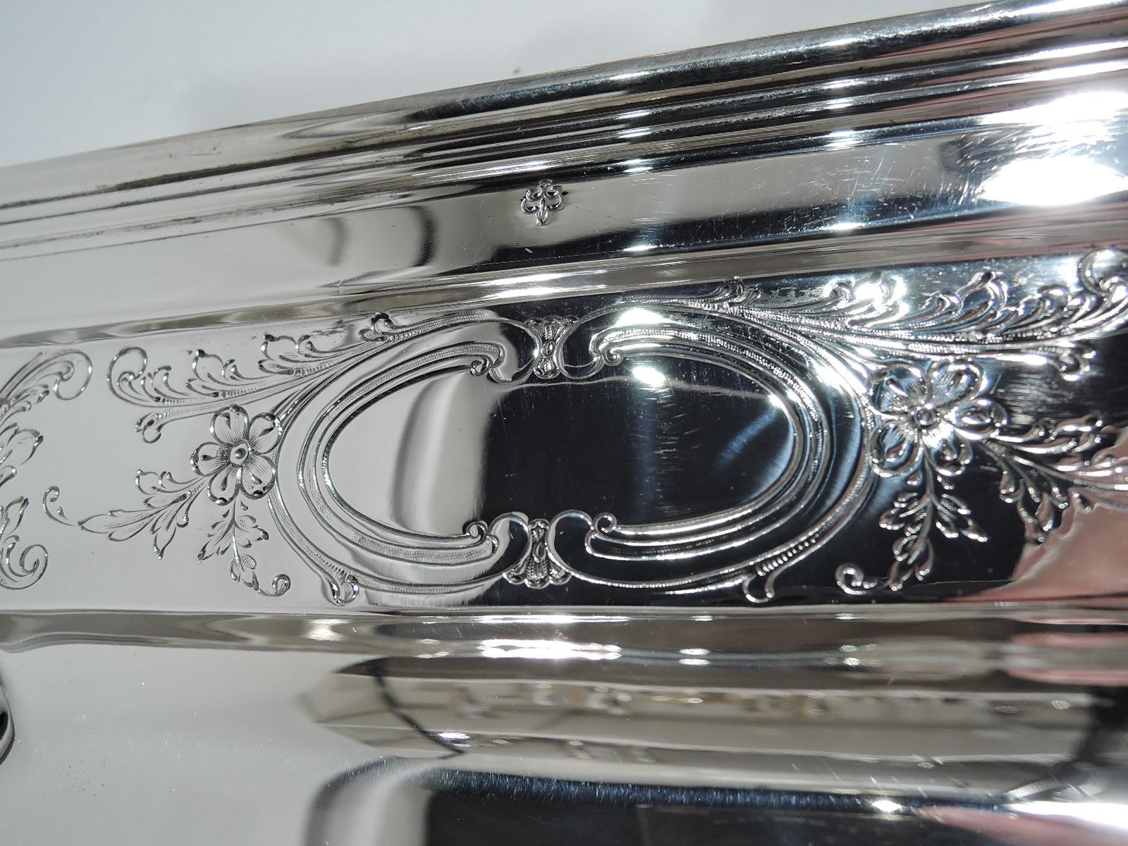 20th Century Antique American Edwardian Sterling Silver Serving Tray