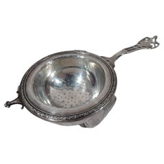 Antique American Edwardian Sterling Silver Tea Strainer