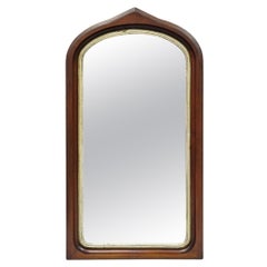 Antique Mirror americano ad arco in legno di mogano con cornice in vetro da parete